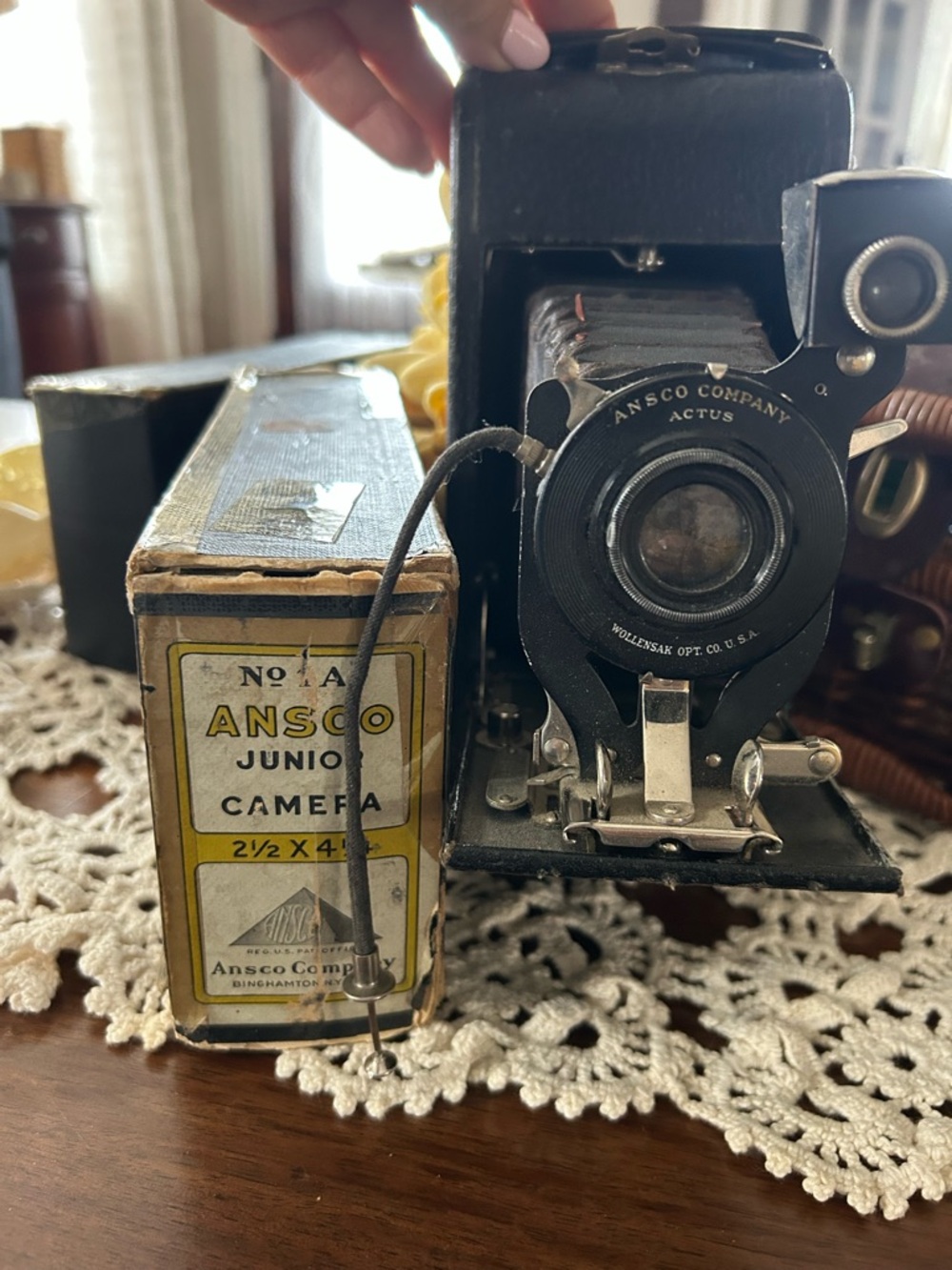 Ansco Junior No. 1A folding bellows camera.